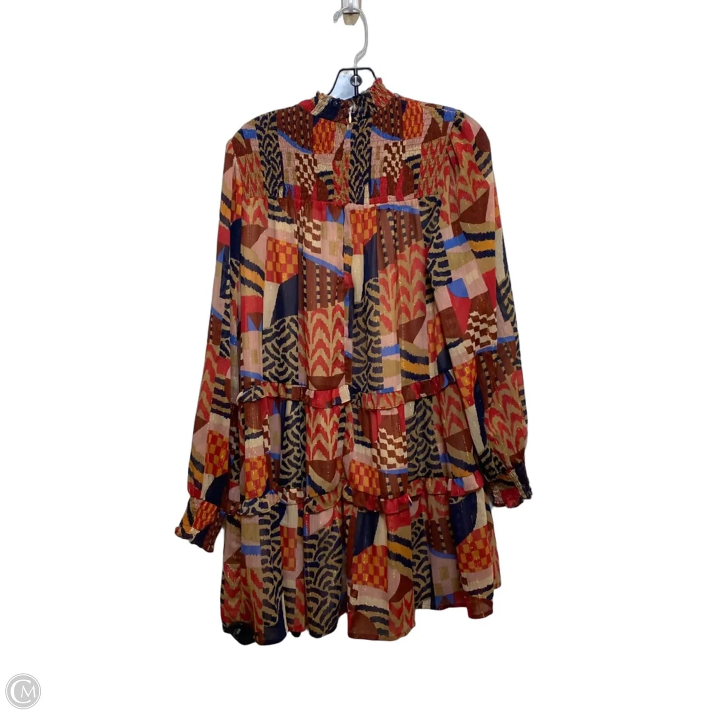 Dress Casual Short By Fate In Brown & Red, Size: M