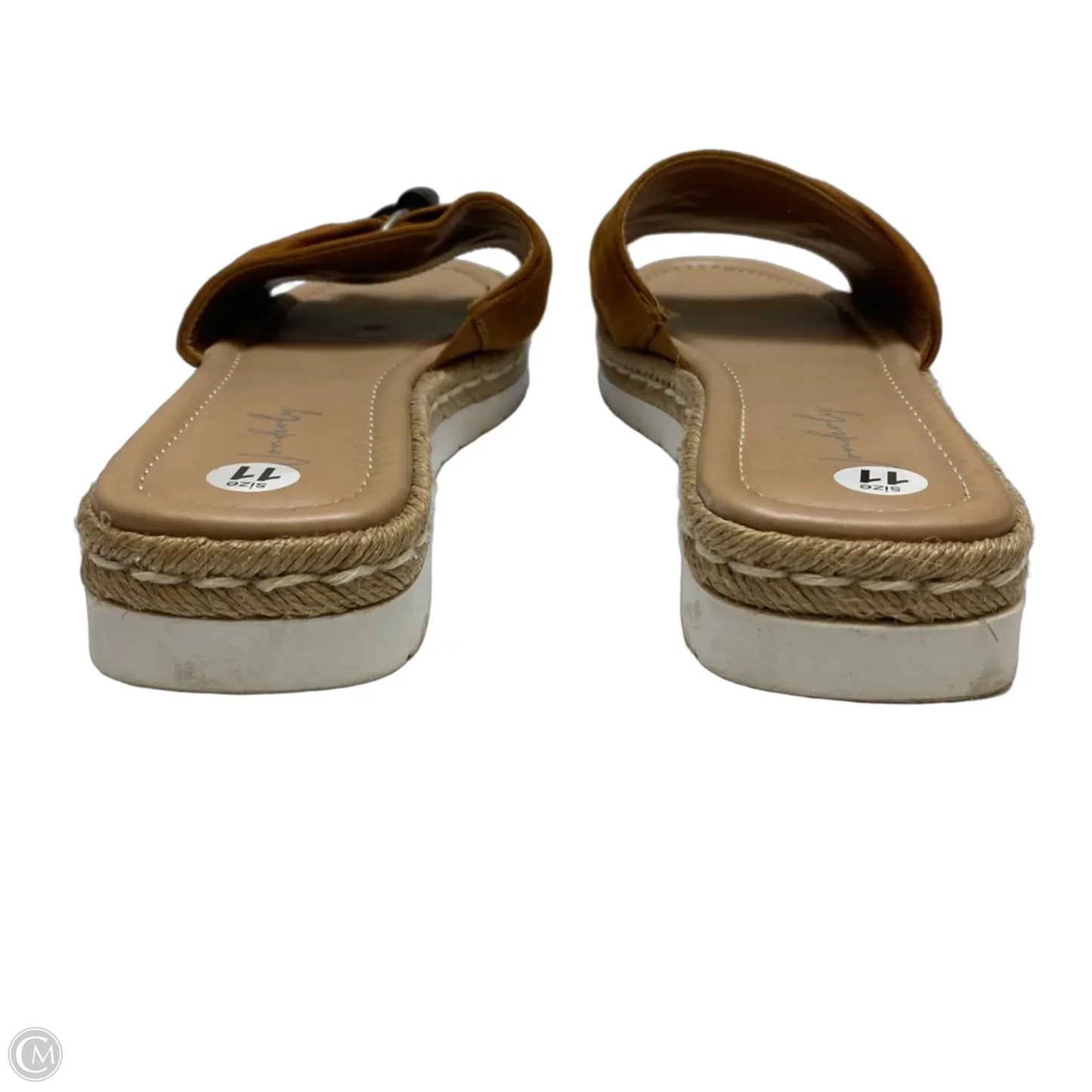 Sandals Flats By Wonderly In Brown, Size: 11