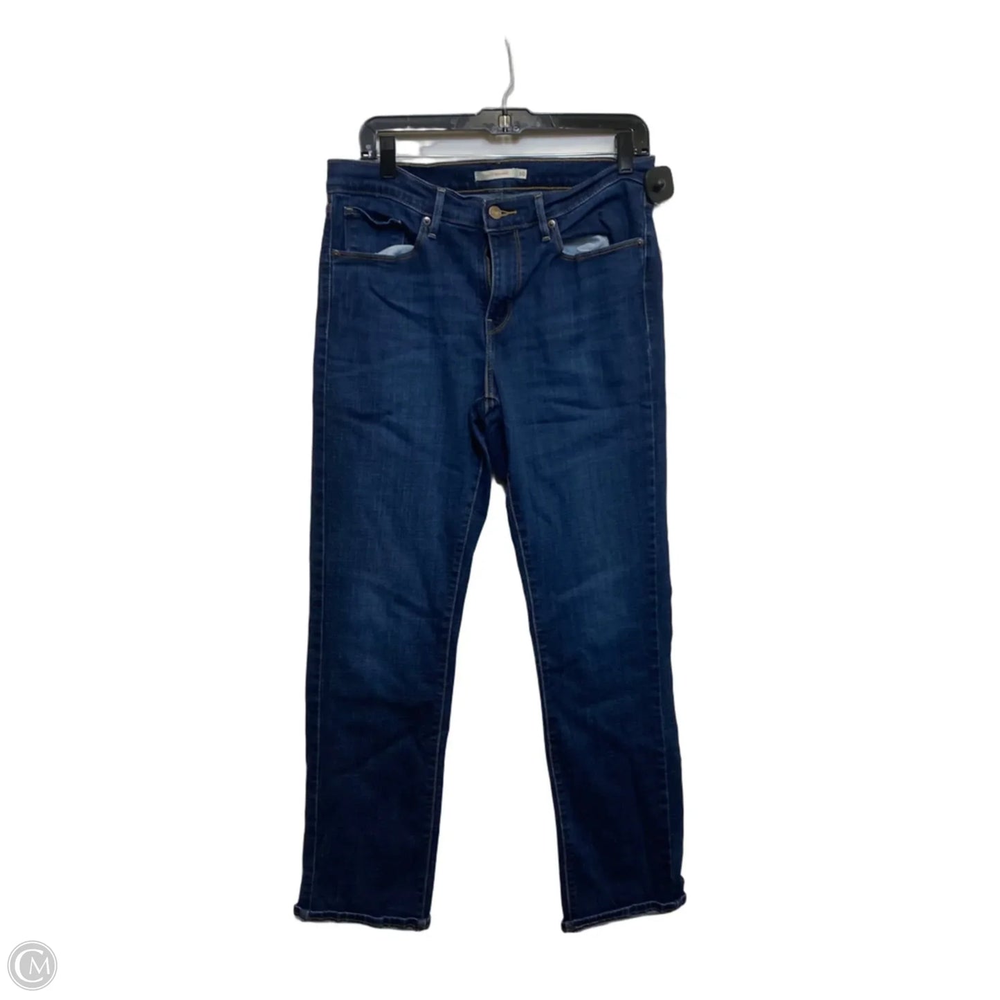 Jeans Straight By Levis In Blue Denim, Size: 10