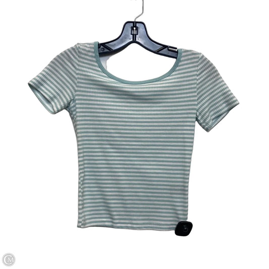 Top Short Sleeve By Dazy In Green & White, Size: S