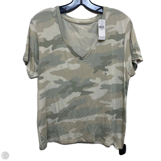 Top Short Sleeve By American Eagle In Green, Size: Xs