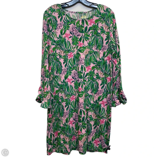 Dress Designer By Lilly Pulitzer In Green & Pink, Size: Xl