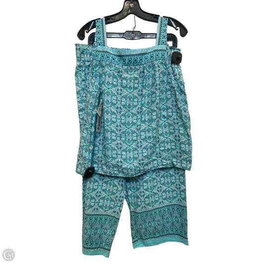 Pants Set 2pc By Talbots In Blue & White, Size: Lp