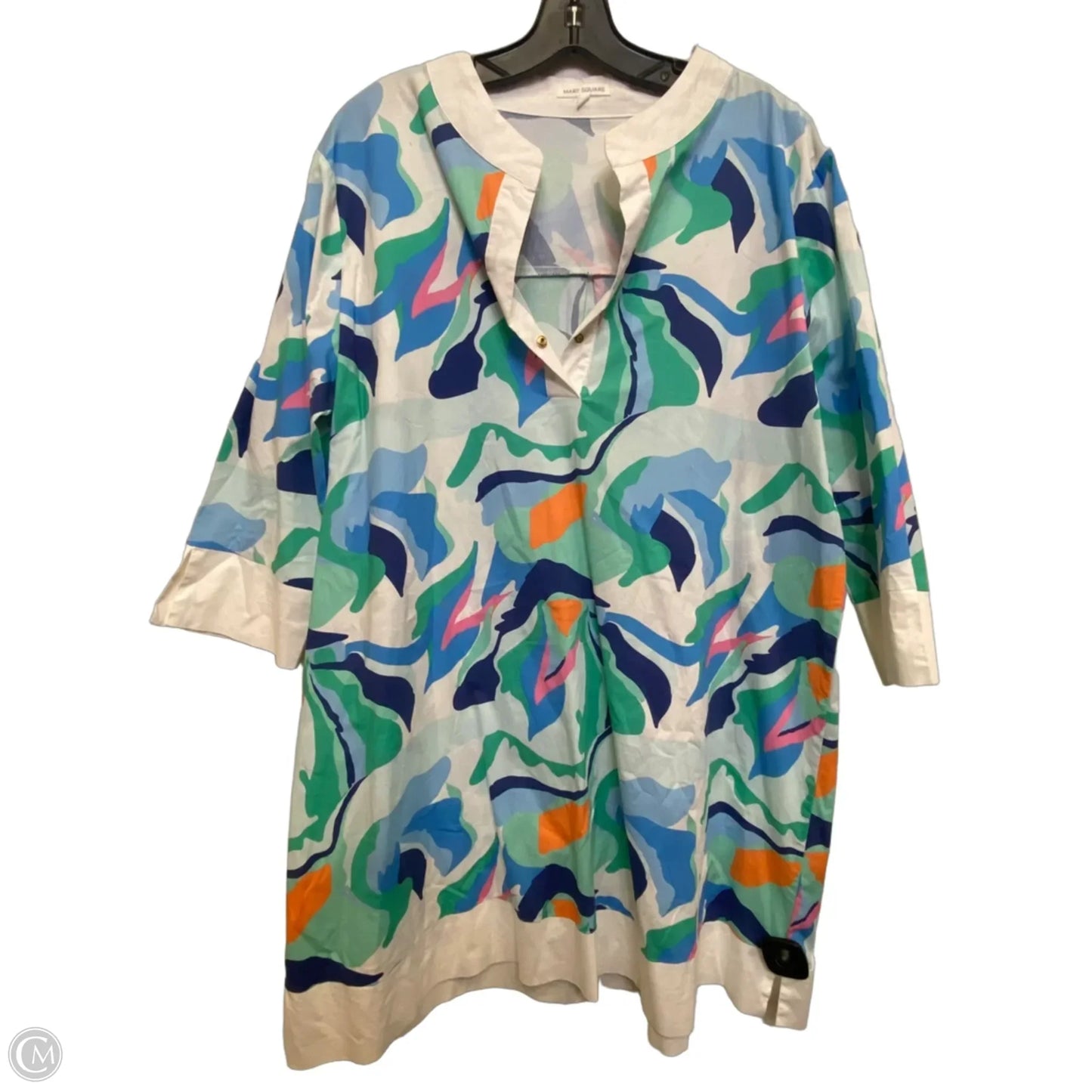Dress Casual Short By Mary Square In Blue & Green, Size: L