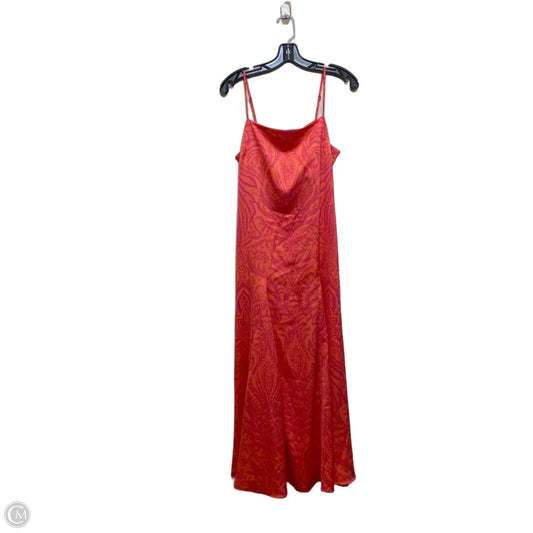 Dress Casual Midi By Loft In Orange & Pink, Size: S