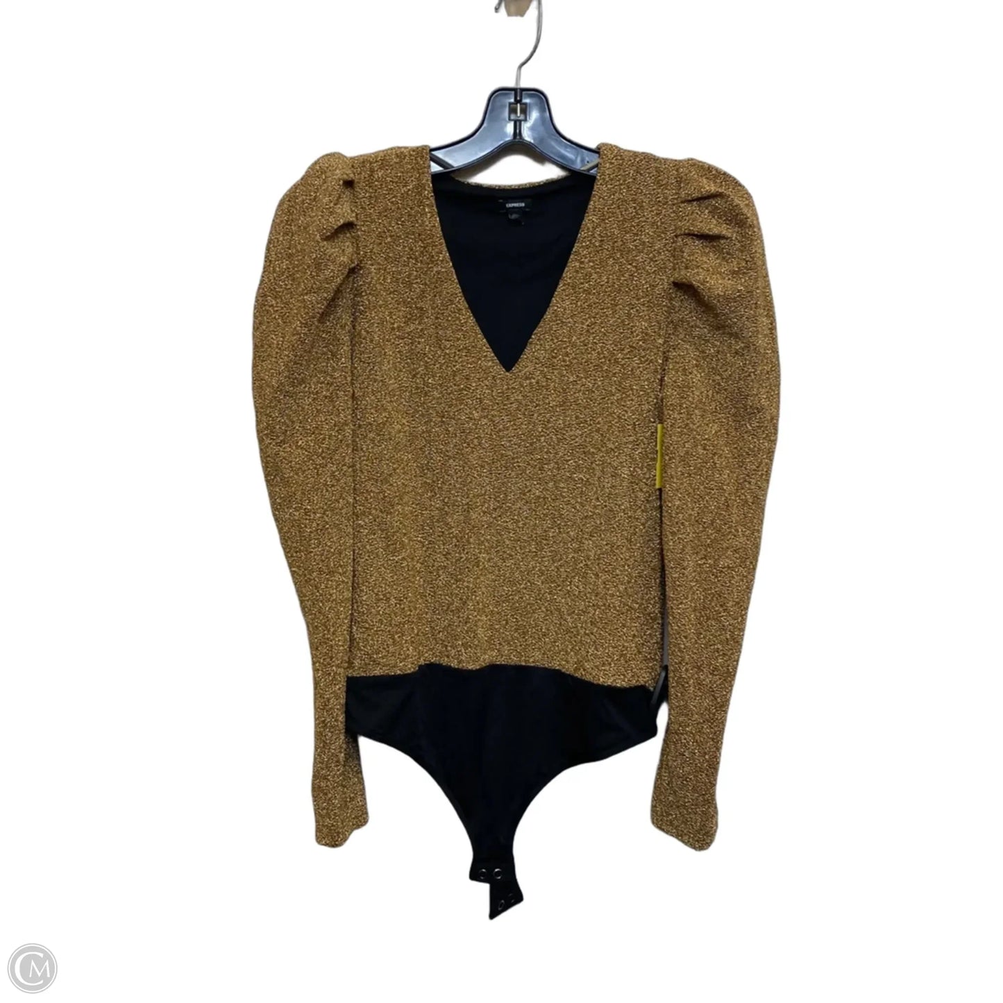 Bodysuit By Express In Gold, Size: M