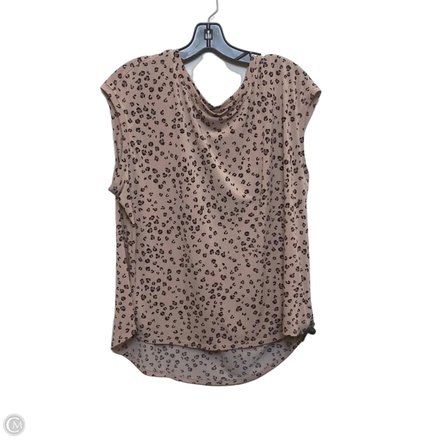 Top Short Sleeve By Elle In Animal Print, Size: Xl