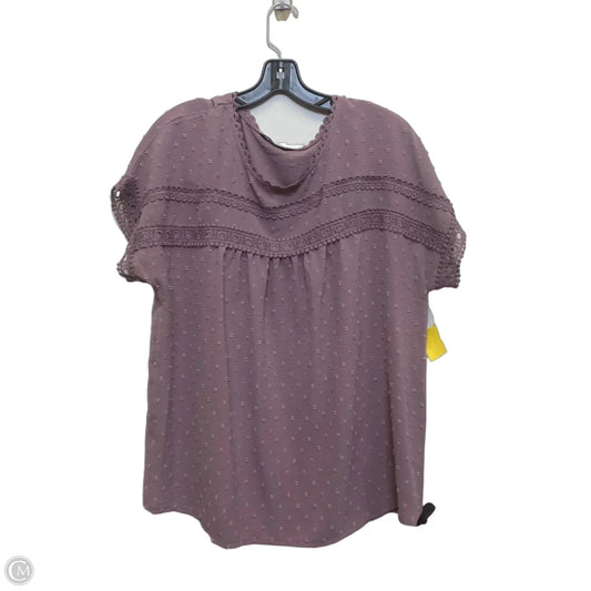 Top Short Sleeve By Dokotoo In Purple, Size: Xl