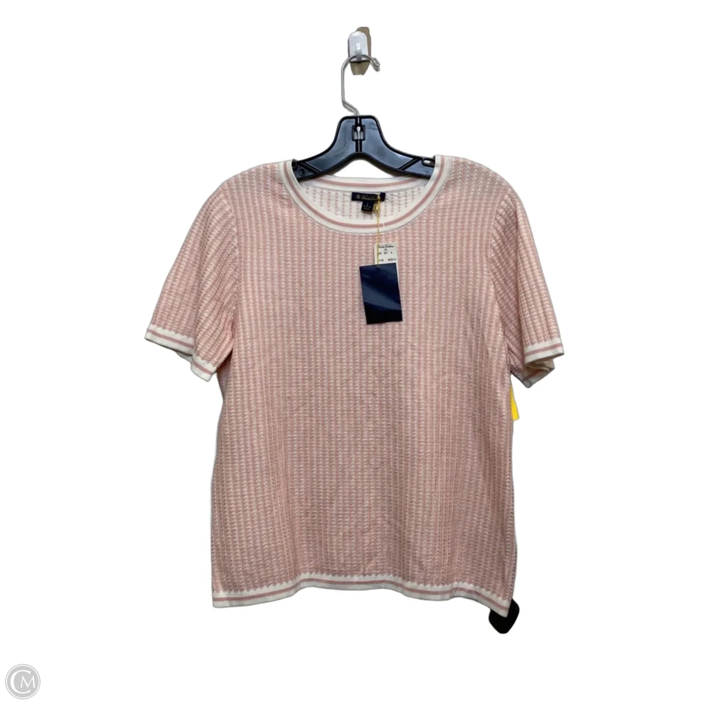 Top Short Sleeve By Brooks Brothers In Pink, Size: L