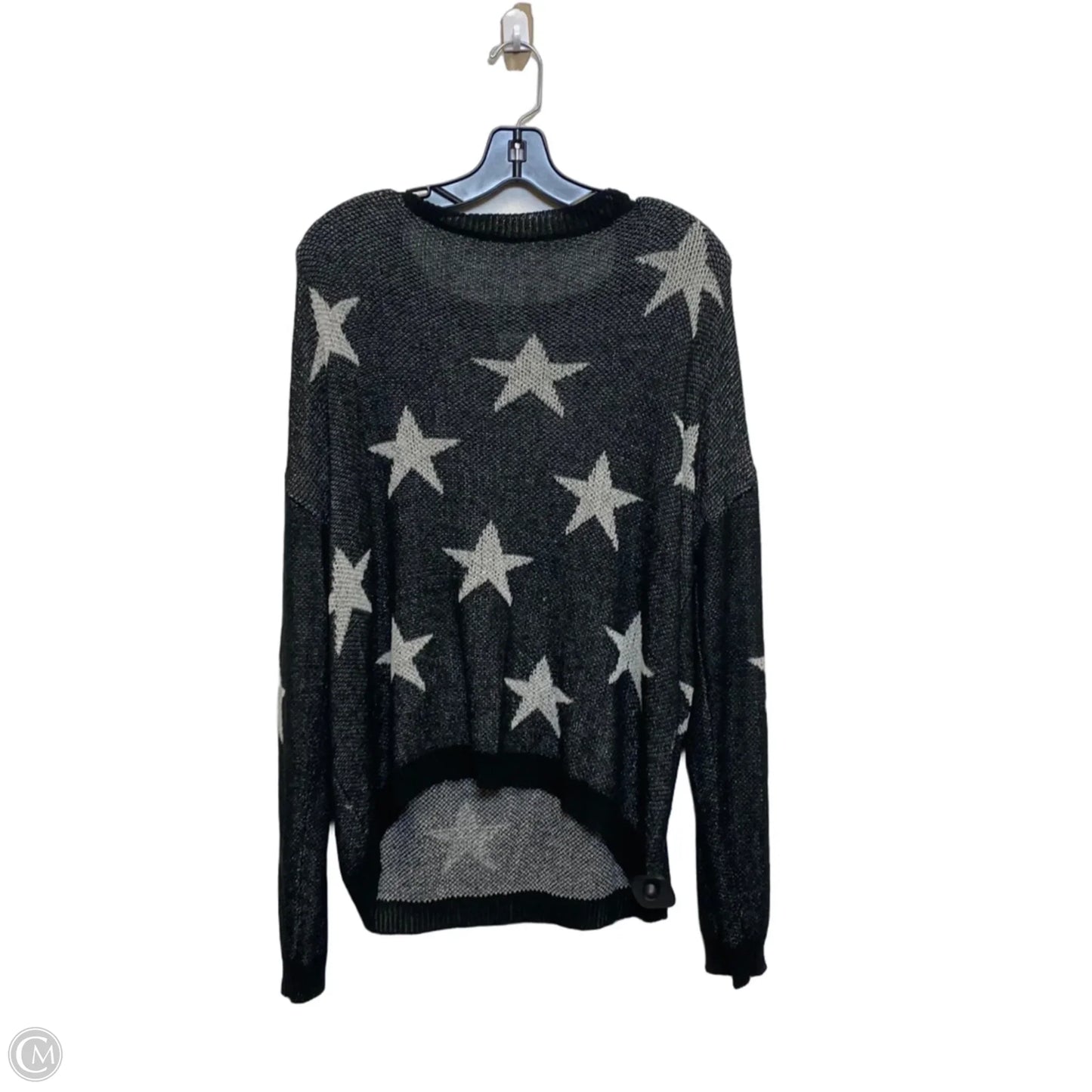 Sweater By Pol In Black & Grey, Size: Xl