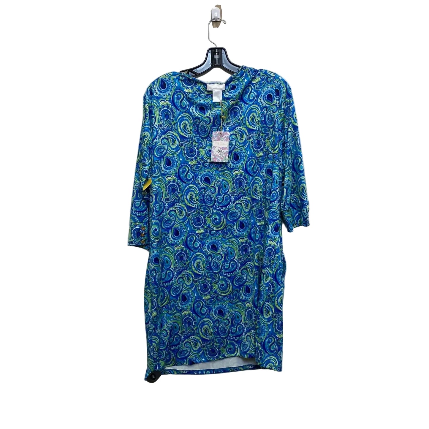 Dress Casual Short By Stella Parker In Blue Red & White, Size: L