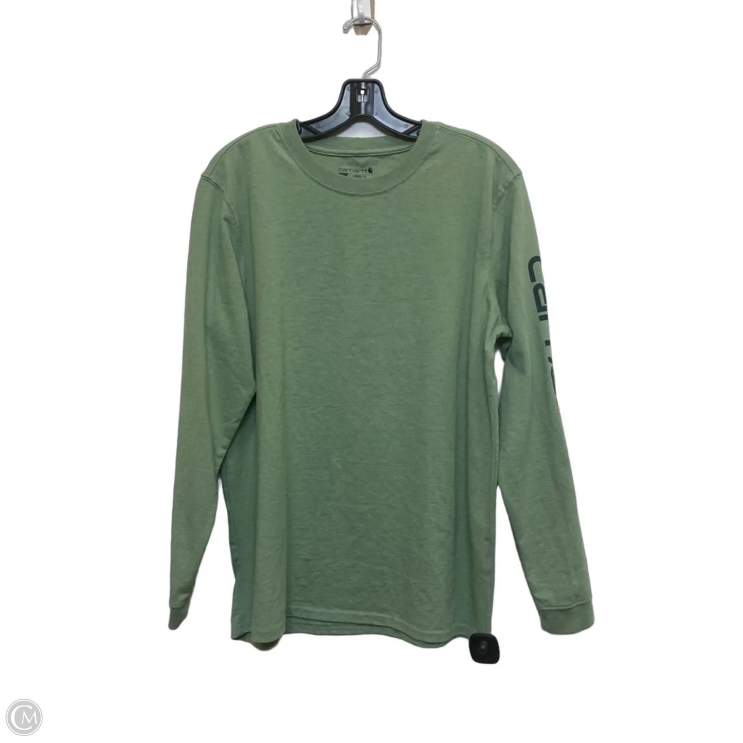 Top Long Sleeve By Carhartt In Green, Size: L