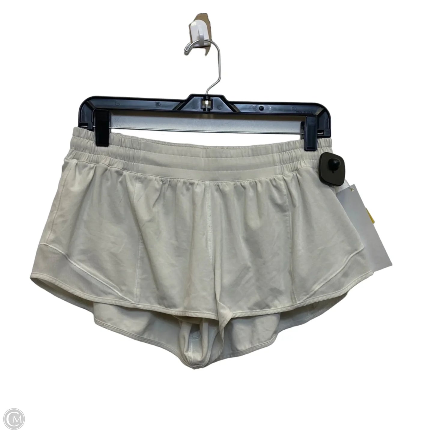 Athletic Shorts Designer By Lululemon In Cream, Size: M