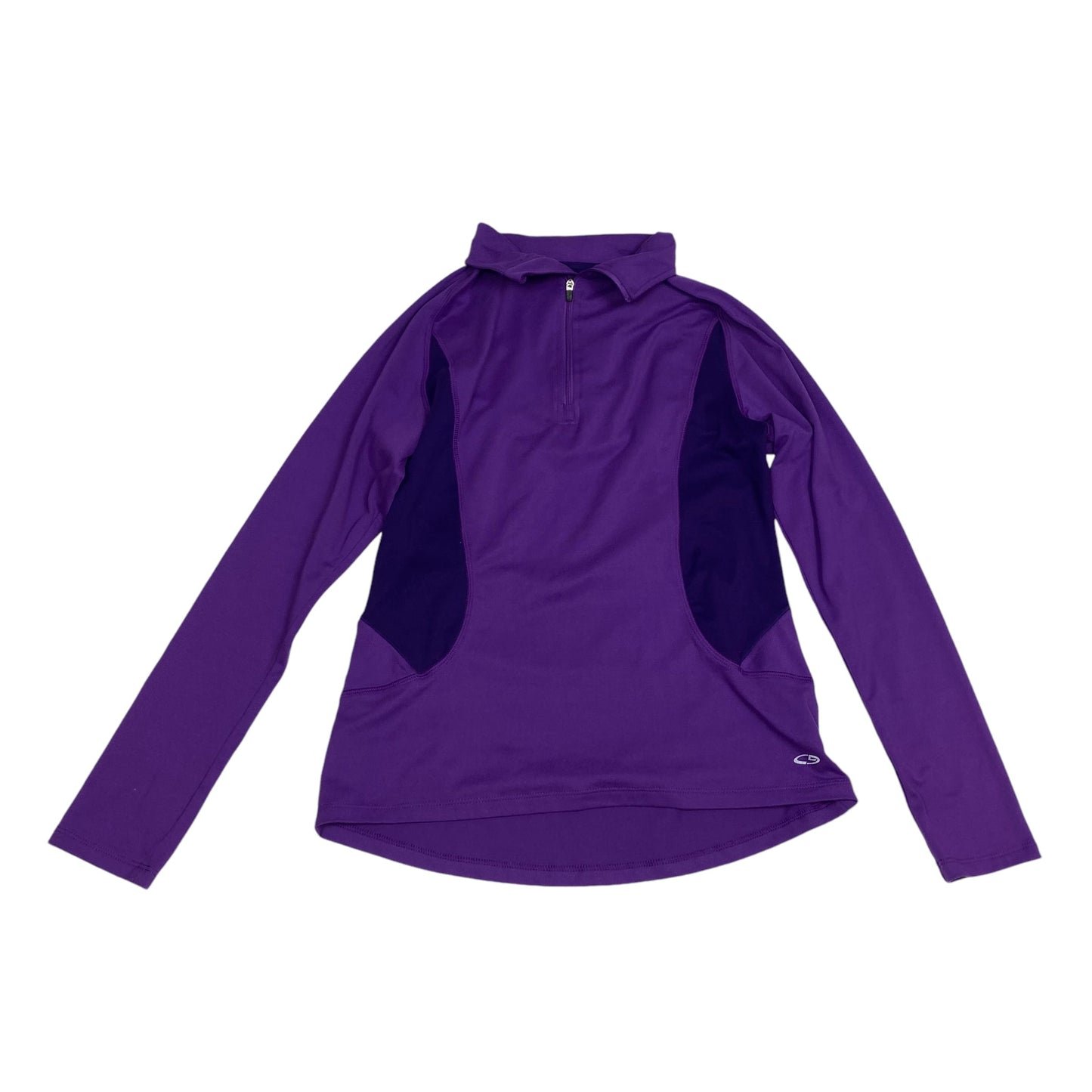 Athletic Top Long Sleeve Collar By Champion In Purple, Size: S