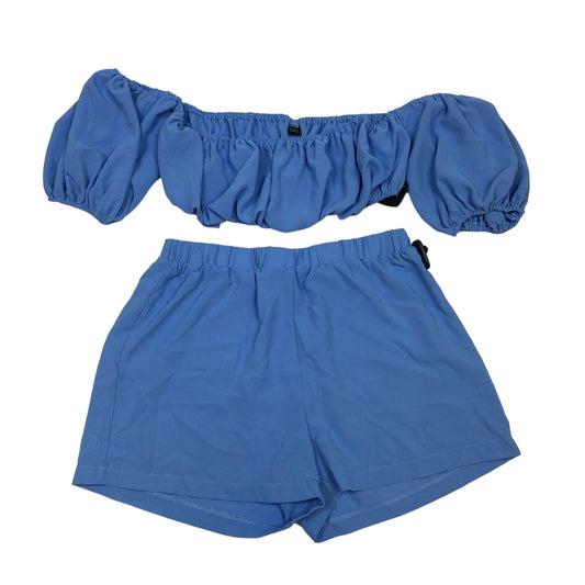 Blue Shorts Set Shein, Size L