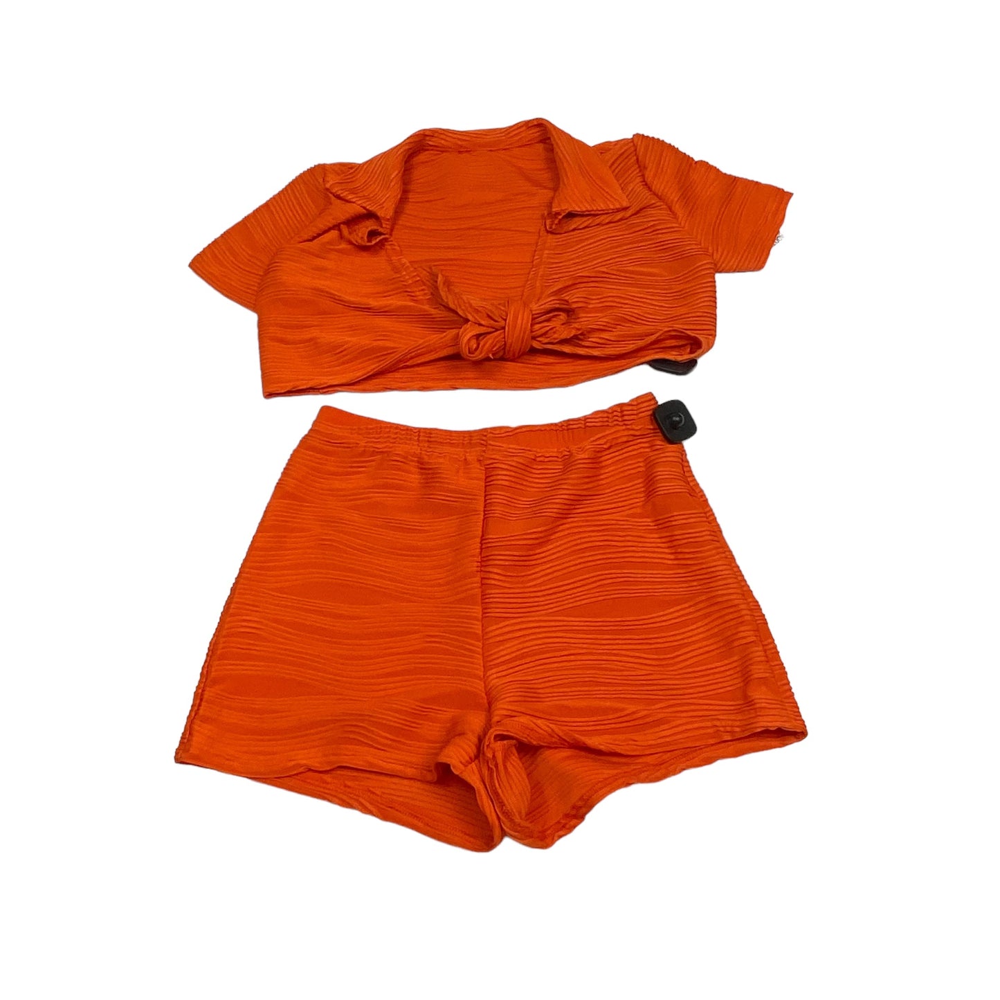 Orange Shorts Set Shein, Size S