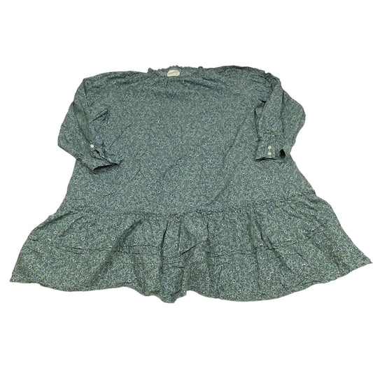 Green Dress Casual Short Universal Thread, Size 2x
