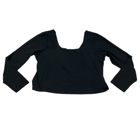 Black Athletic Top Long Sleeve Crewneck Fabletics, Size 2x