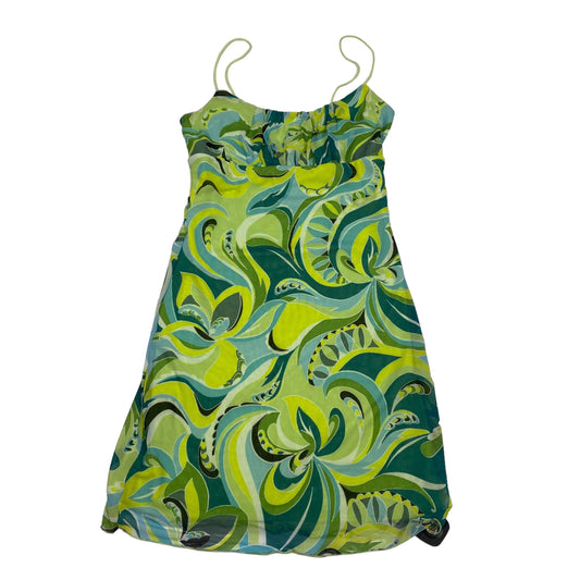 Green & Yellow Dress Casual Short No Comment, Size M