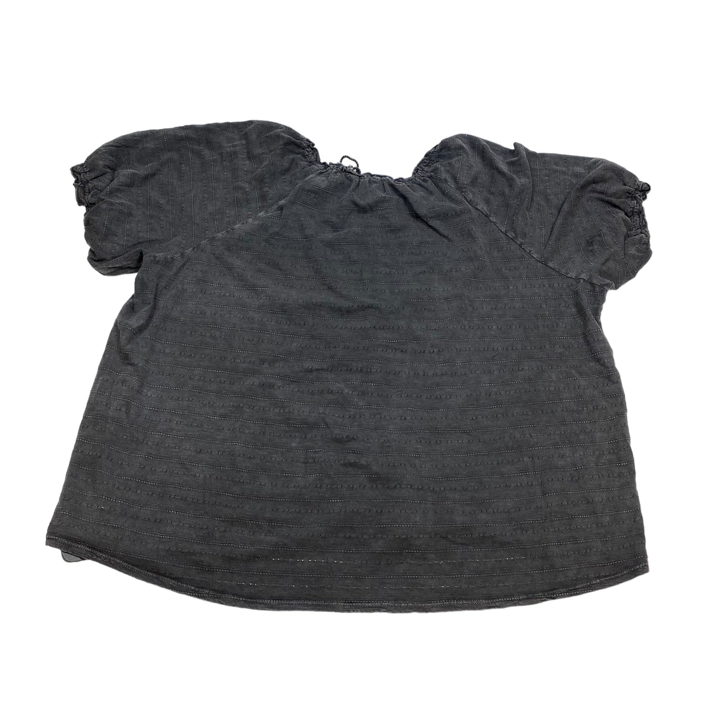 Grey Top Short Sleeve Wonderly, Size 3x