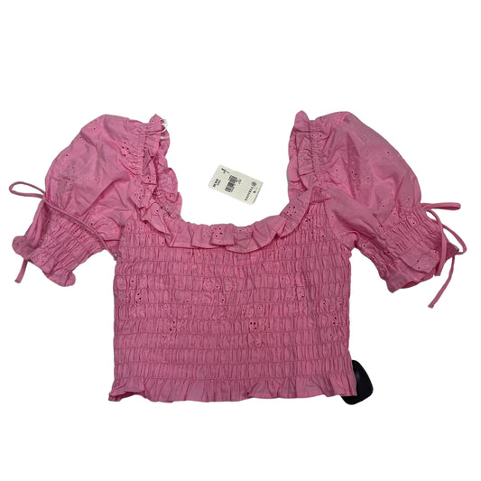 Pink Top Short Sleeve Love Tree, Size S