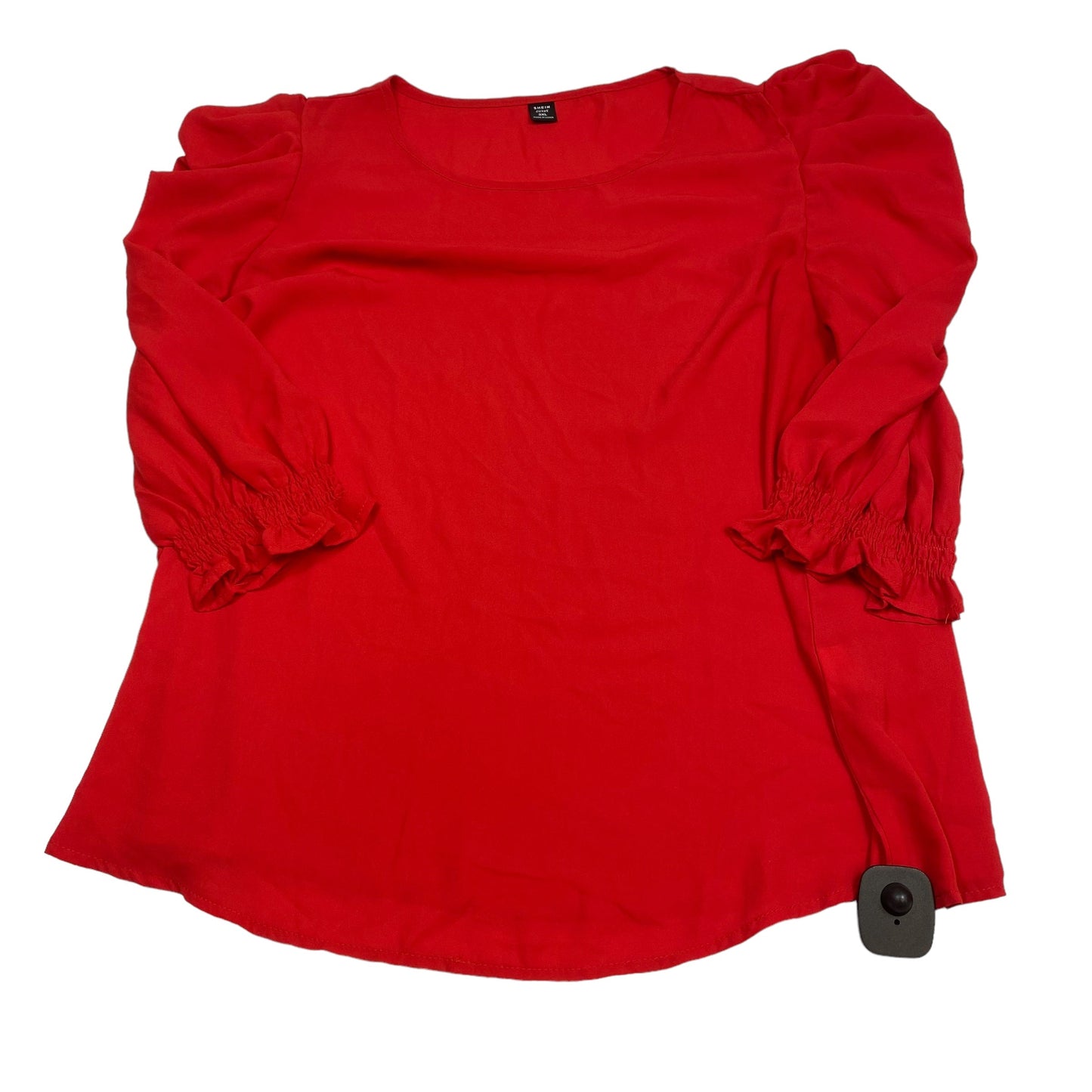 Red Blouse 3/4 Sleeve Shein, Size 3x