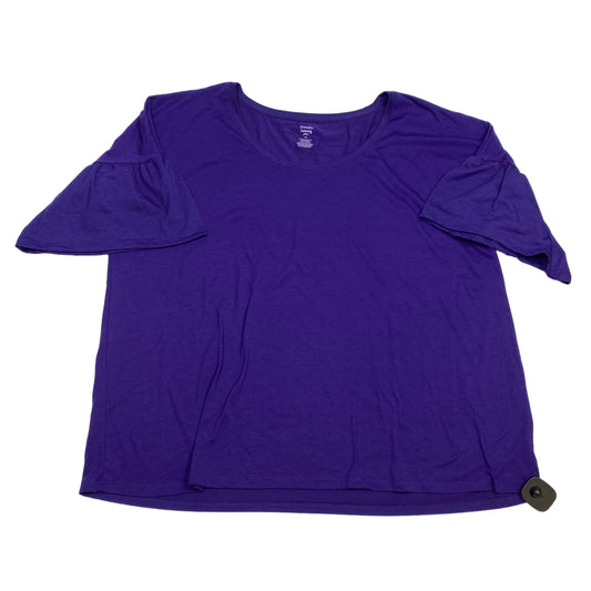 Top Short Sleeve By Jennifer Lauren In Purple, Size: 3x