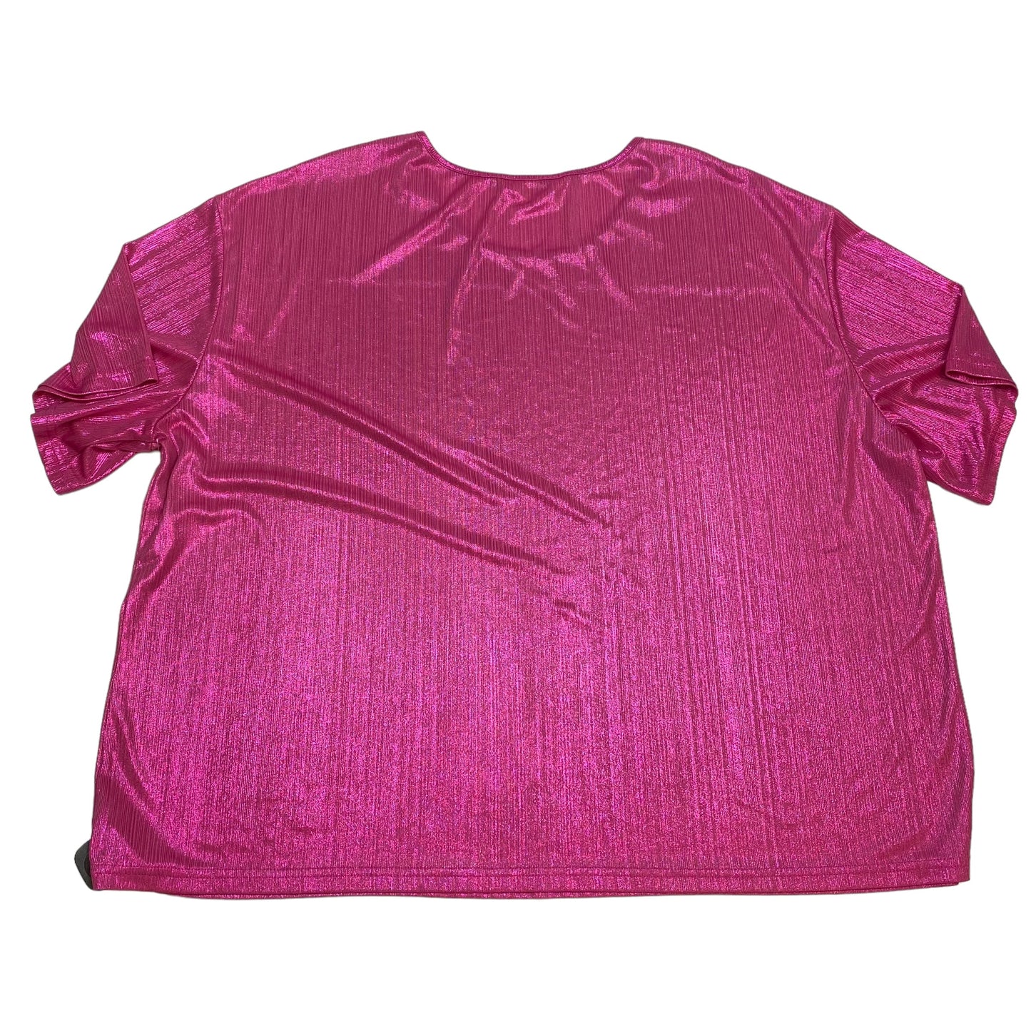 Top Short Sleeve By Agnes Orinda In Pink, Size: 4x