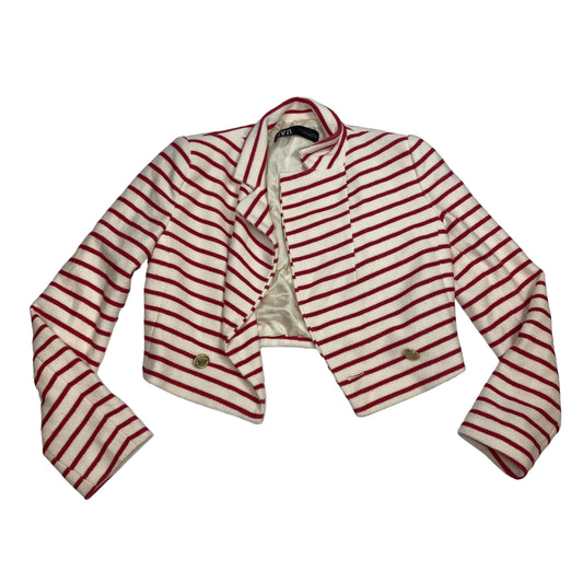 Blazer By Zara In Red & White, Size: Xs