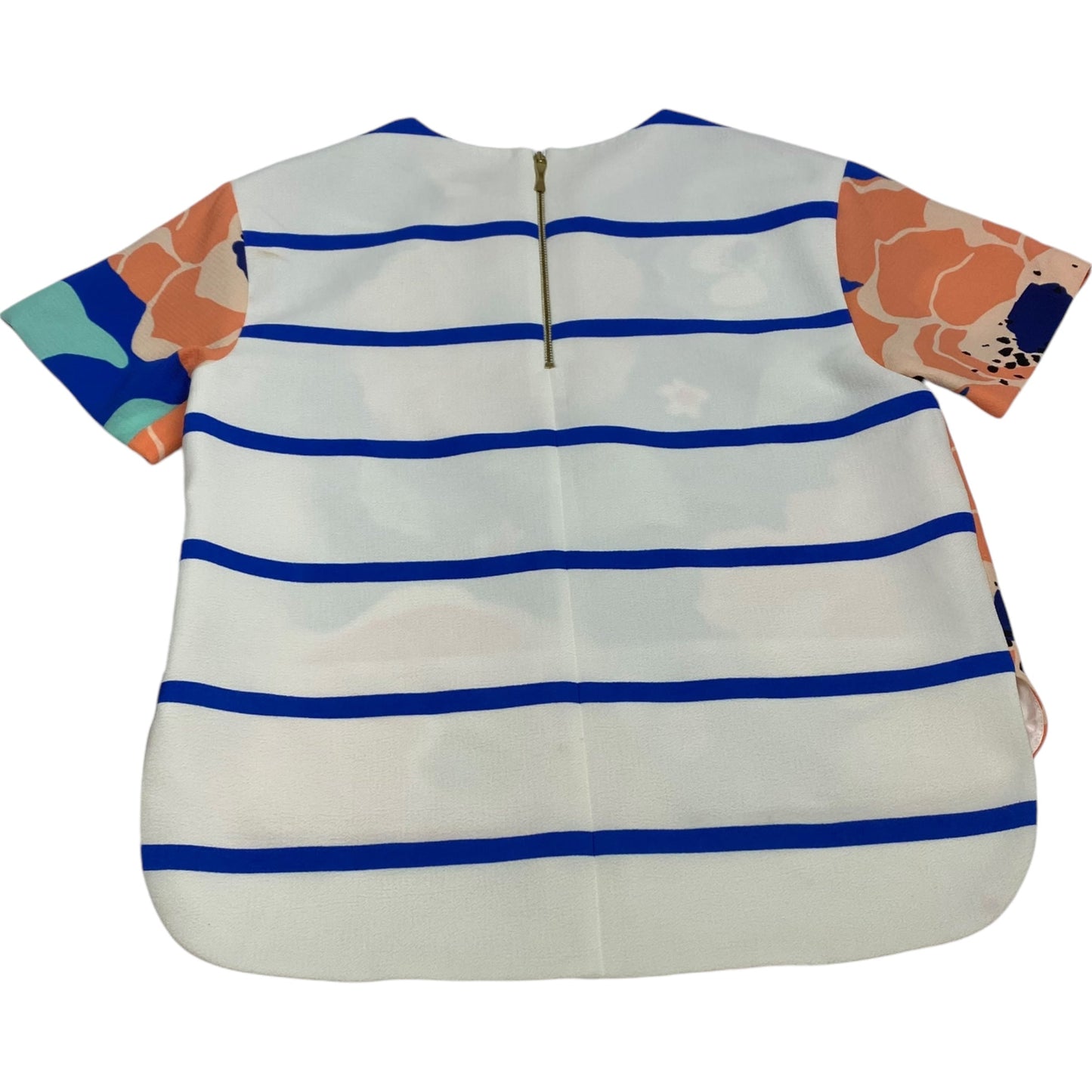 Top Short Sleeve Designer By Kate Spade In Blue & Red & White, Size: 2