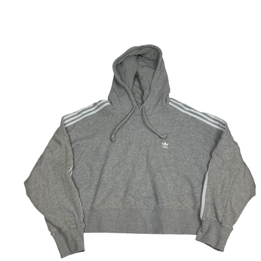 Sweatshirt Hoodie By Adidas In Grey, Size: 3x