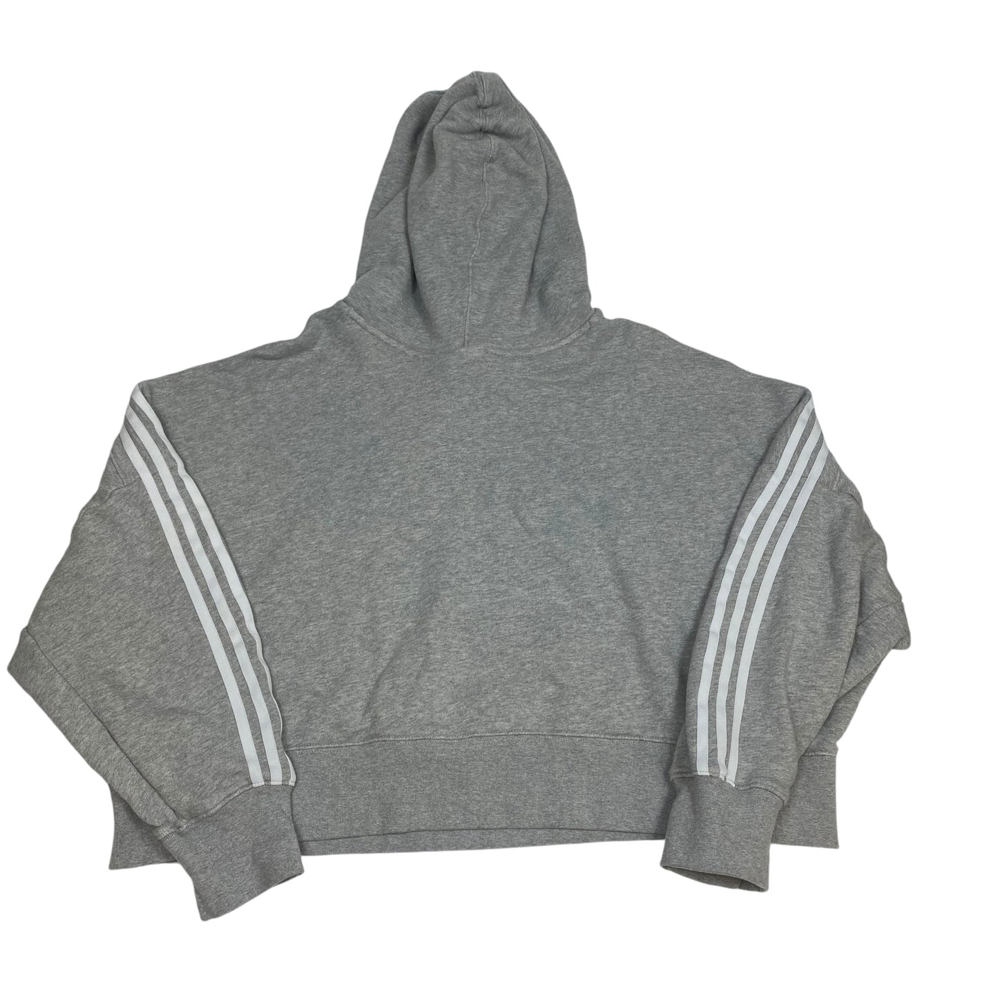 Sweatshirt Hoodie By Adidas In Grey, Size: 3x