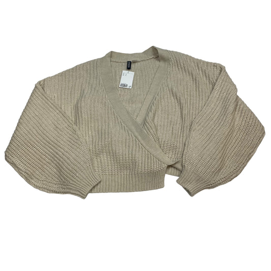 Sweater Cardigan By H&m In Cream, Size: L