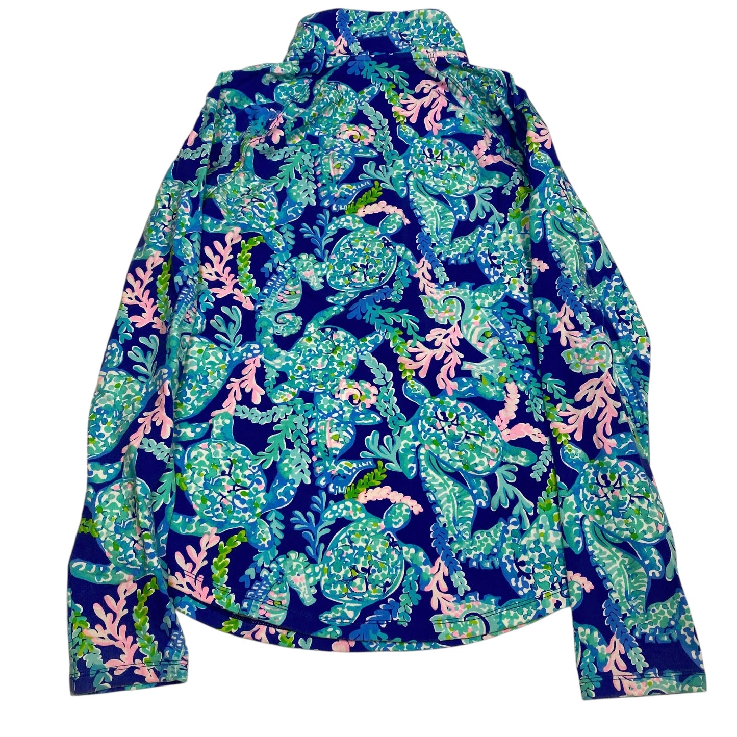 Top Long Sleeve Designer By Lilly Pulitzer In Blue & Green, Size: Xs