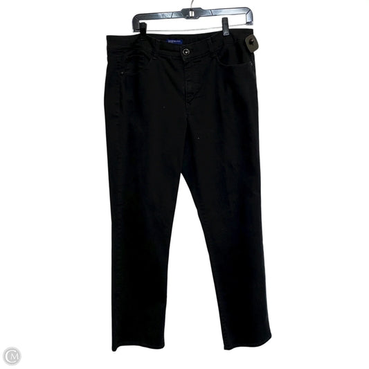 Jeans Straight By Bandolino In Black Denim, Size: 12