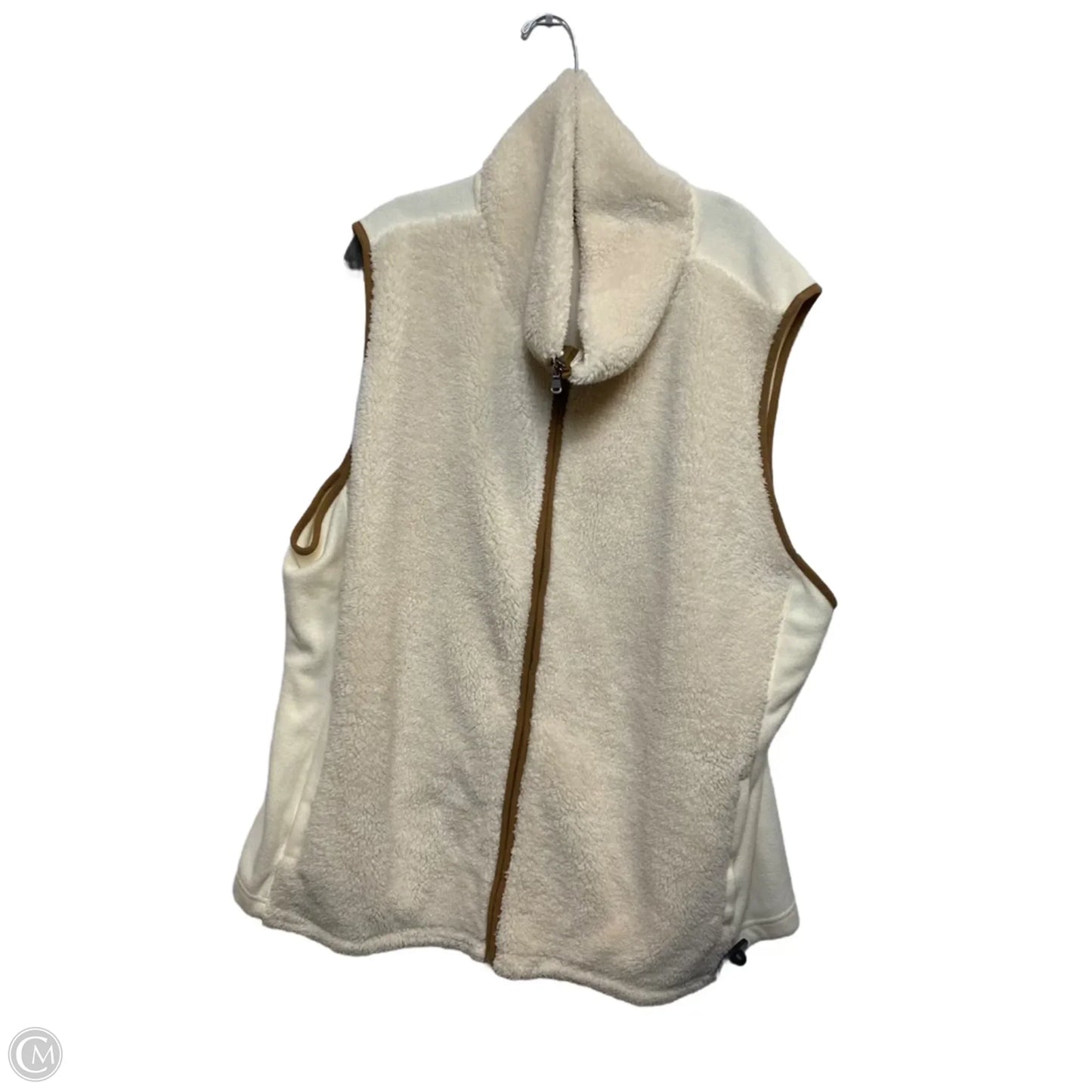 Vest Fleece By Chaps In Cream, Size: 3x
