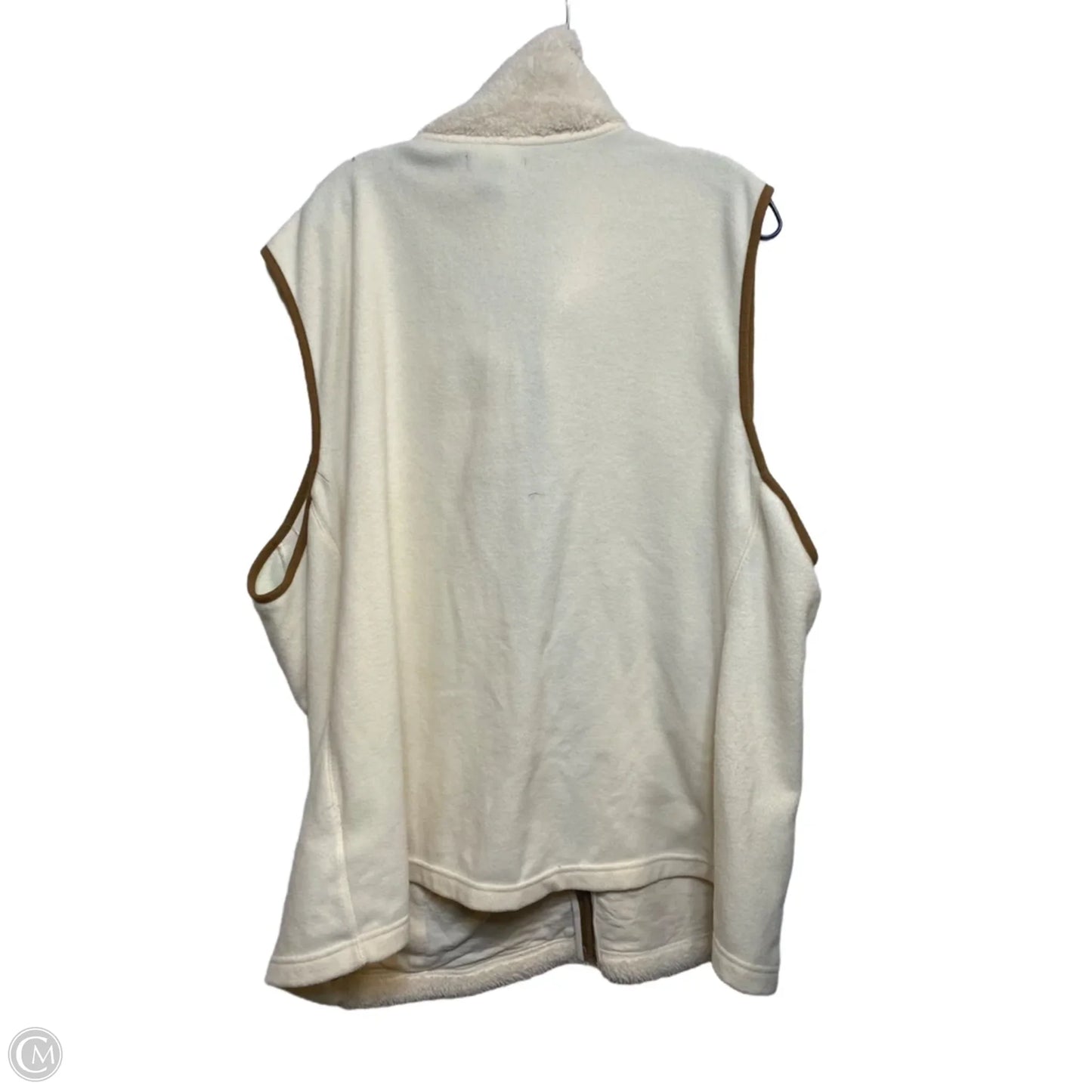 Vest Fleece By Chaps In Cream, Size: 3x