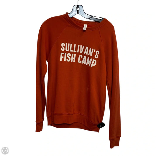 Sweatshirt Crewneck By Bella + Canvas In Orange, Size: S