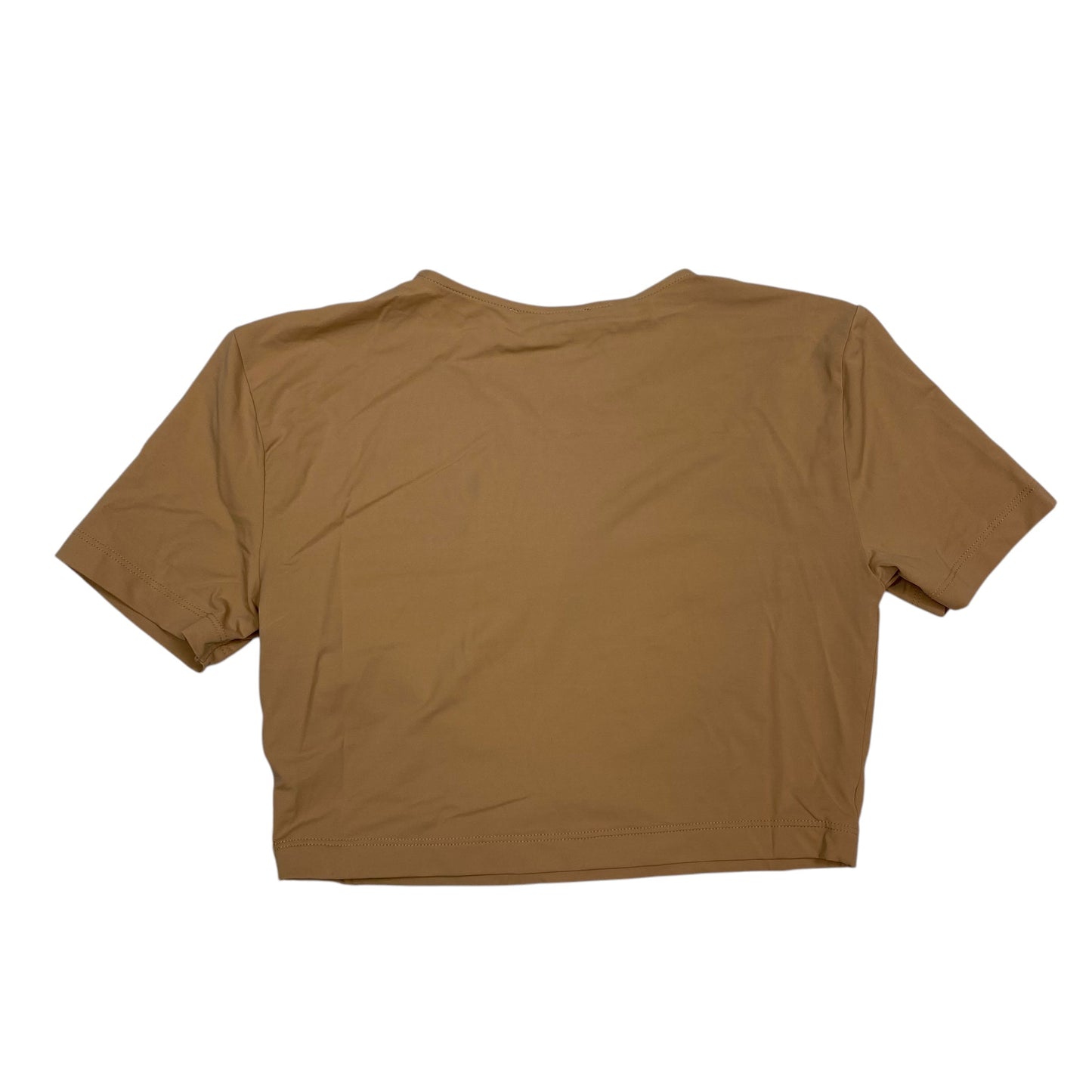 Top Short Sleeve By Zara In Tan, Size: M