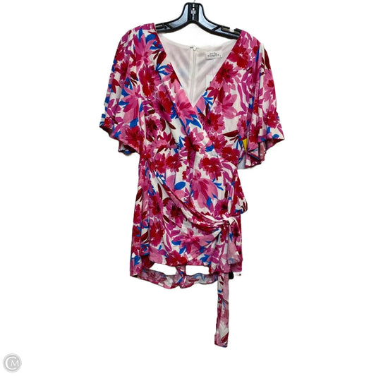 Romper By Emily Wonder In Pink & White, Size: S