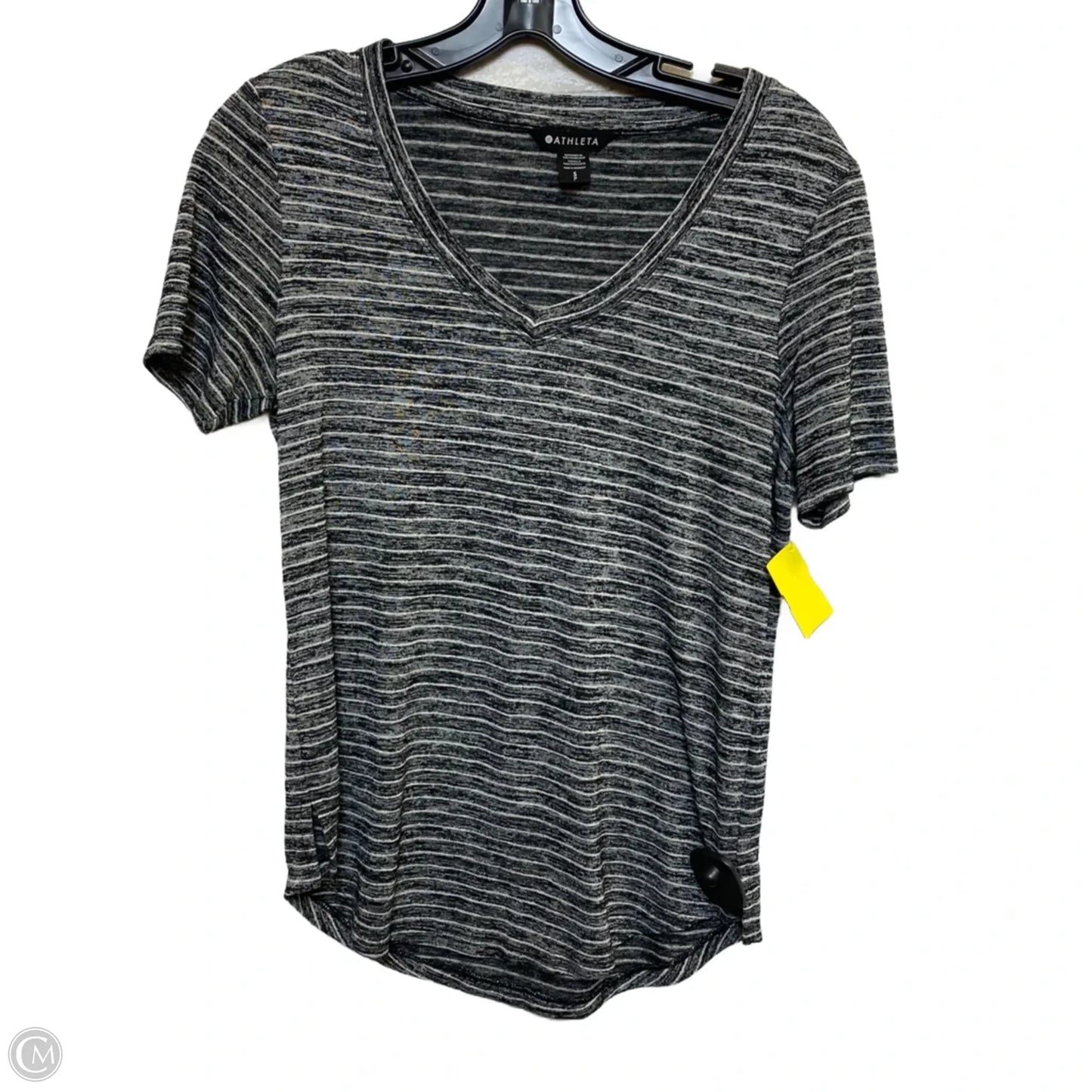 Athletic Top Short Sleeve By Athleta In Grey, Size: S