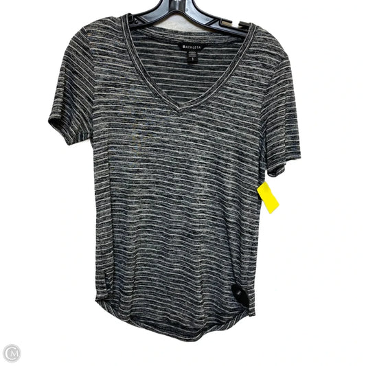 Athletic Top Short Sleeve By Athleta In Grey, Size: S