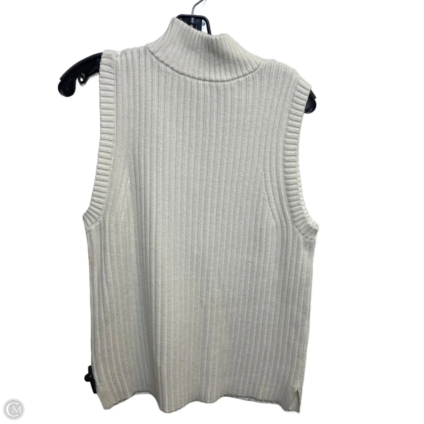 Vest Sweater By Talbots In Cream, Size: S