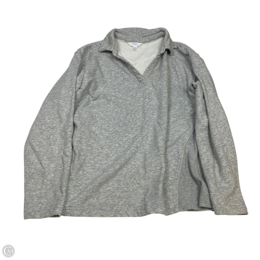 Sweatshirt Collar By Time And Tru In Grey, Size: L