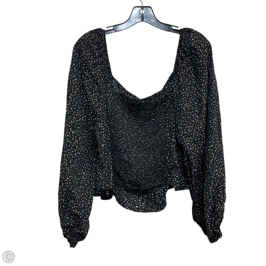 Top Long Sleeve By A New Day In Black & Cream, Size: Xxl