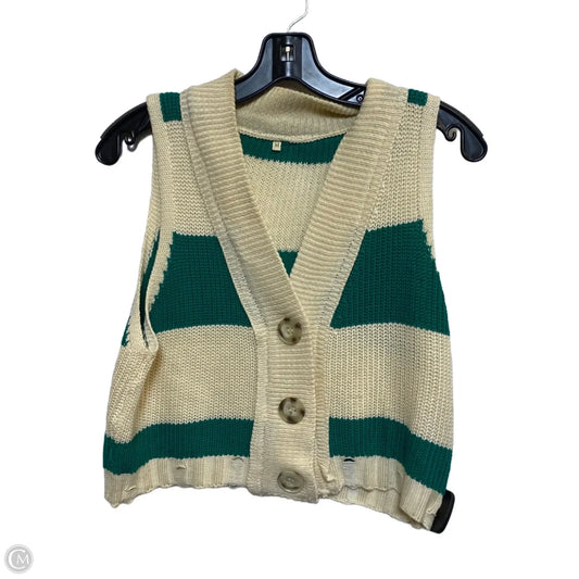 Vest Sweater By Shein In Cream & Green, Size: M