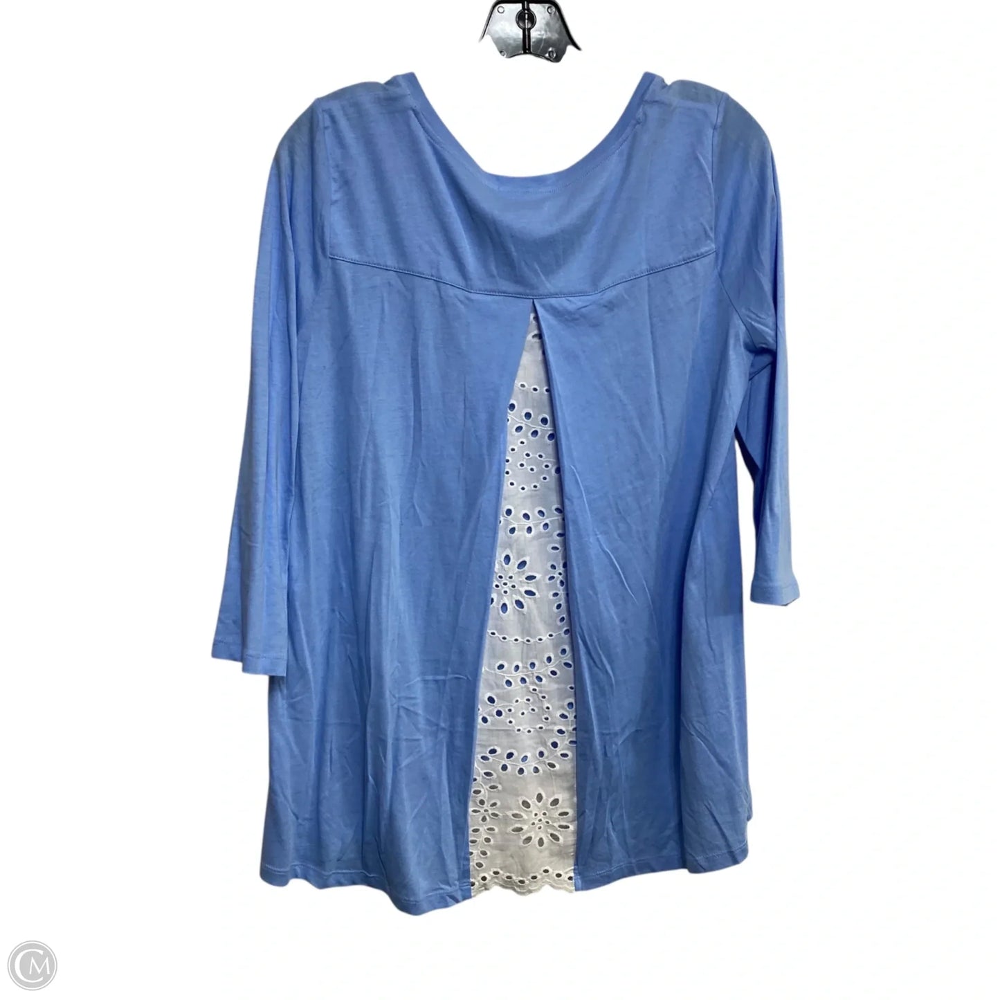 Top 3/4 Sleeve By J. Jill In Blue, Size: S