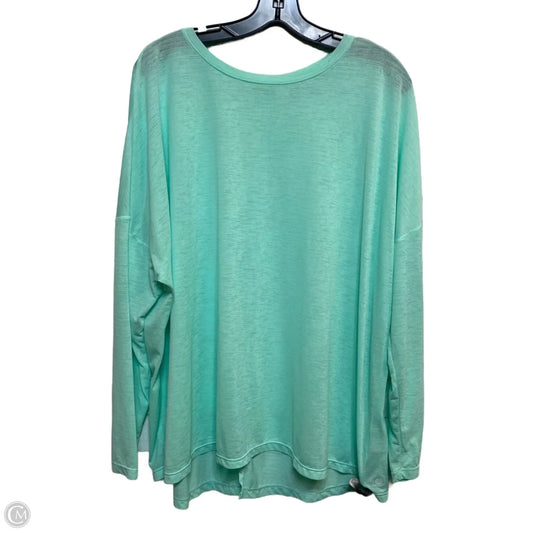 Athletic Top Long Sleeve Crewneck By Zella In Green, Size: 1x