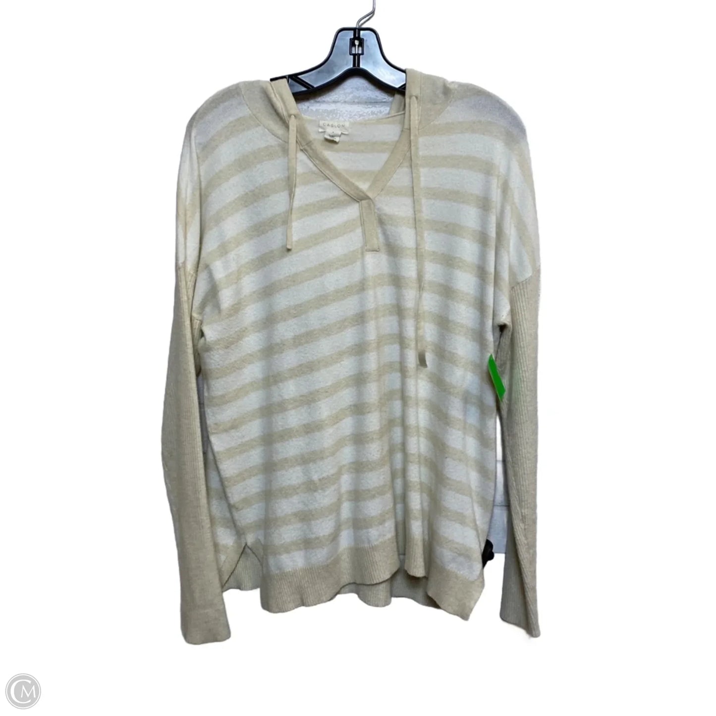 Sweater By Caslon In Cream & White, Size: L