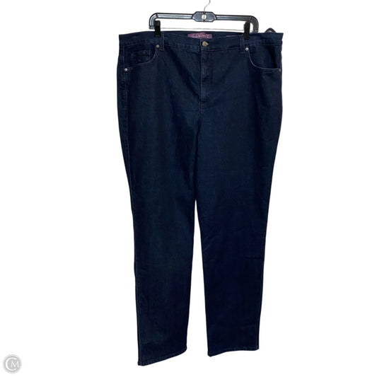 Jeans Straight By Gloria Vanderbilt In Blue Denim, Size: 20
